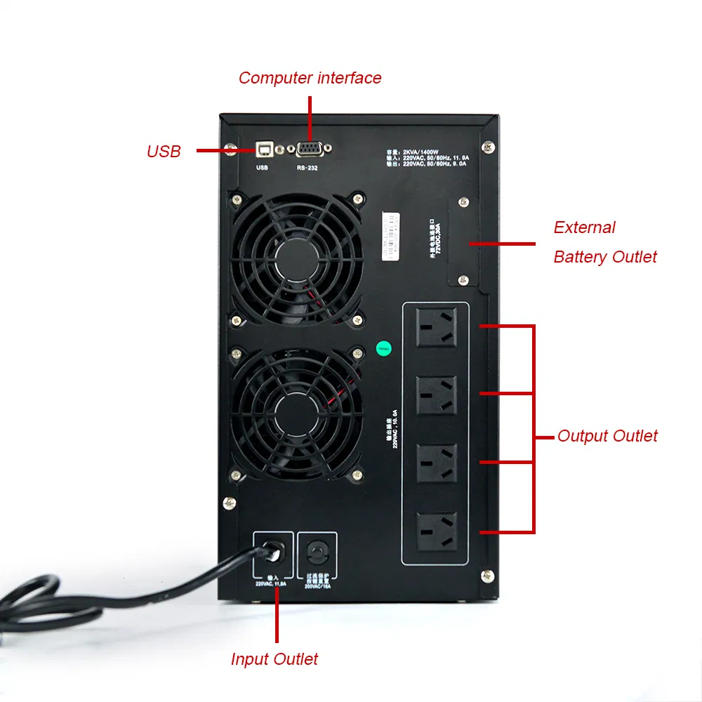 One Is Also a Factory Price Customizable 2kVA High-Frequency Online Rack Installation 1kVA/2kVA/3kVA UPS Power Supply Snmp Card