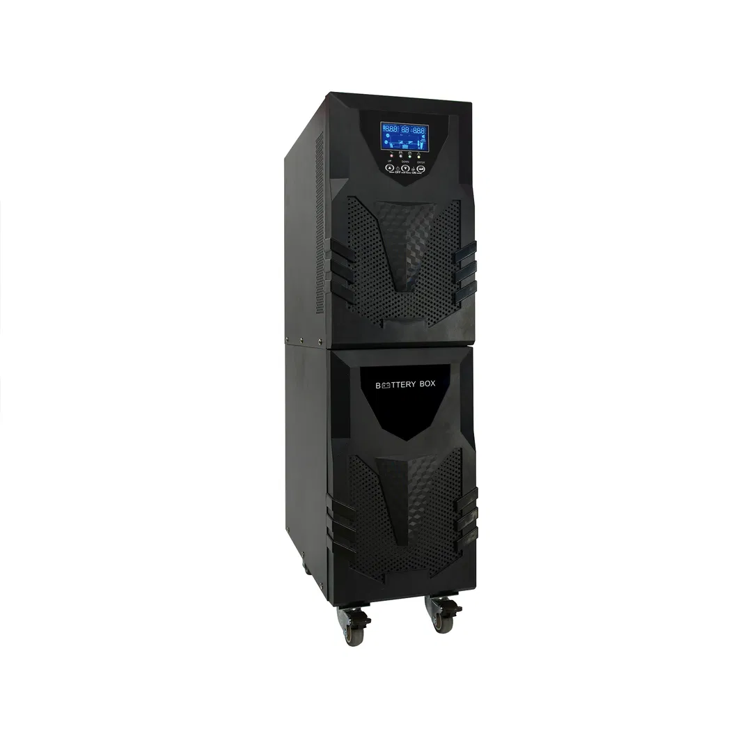 Uninterruptible Power Supply High-Frequency UPS Dual Conversion Online UPS Power Supply 1kVA-20kVA, with PF0.9 Output and IEC/Shuko/Universal/NEMA Socket, 500W