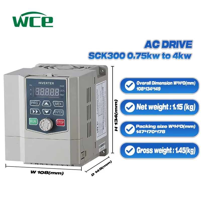 Advanced 3-Phase VFD 220V/380V Frequency Converter 0.75KW to 4KW AC Motor Drive