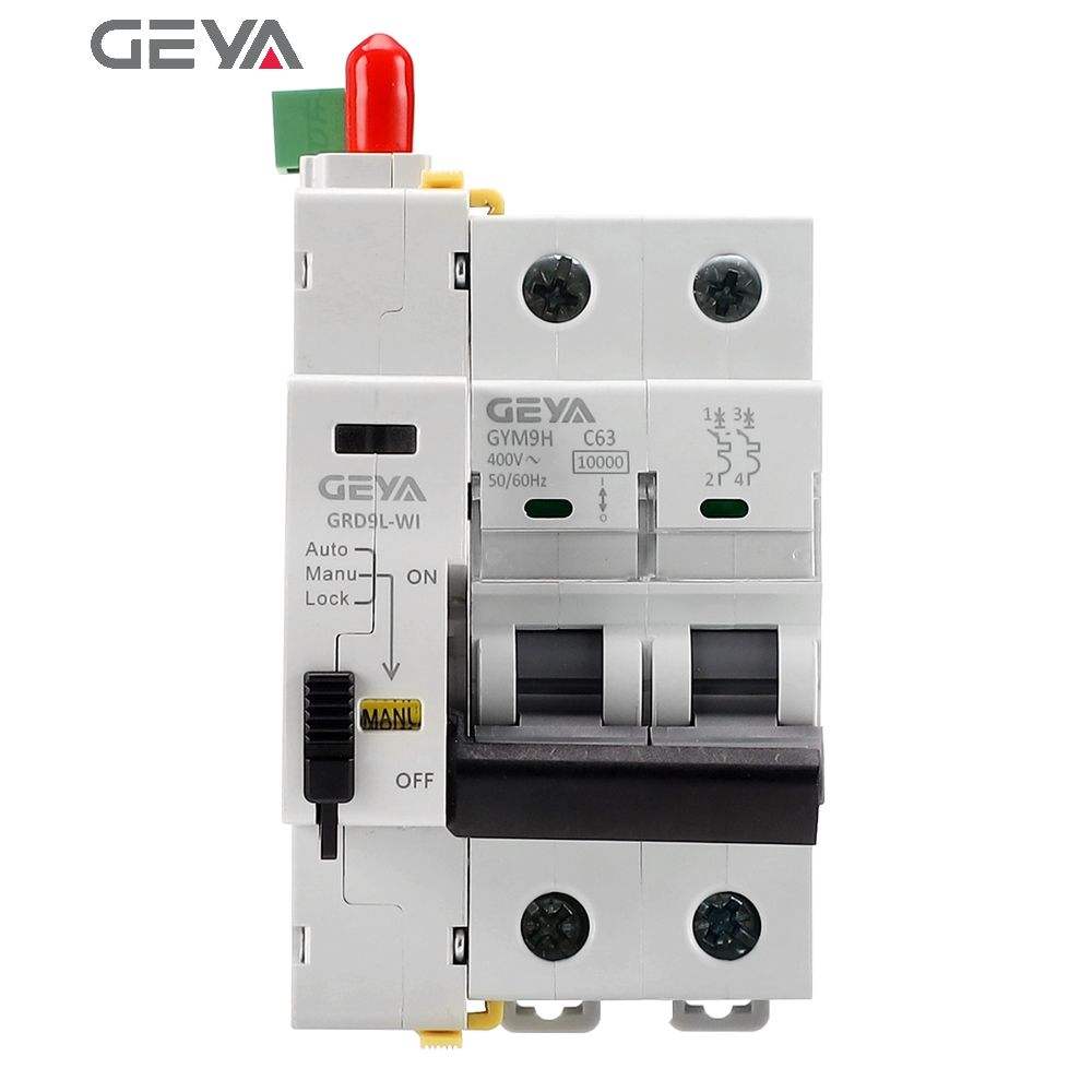 GEYA GRD9L-W1+GYM9H 2P 63A Electrical Smart Circuit Breakers MCB Electric Device Prices Auto Smart Recloser