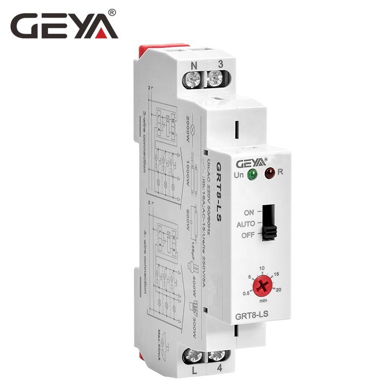 GEYA GRT8- LS AC230V Staircase Switch Corridor Relay Auto 0.5s-20min on OFF Staircase Switch