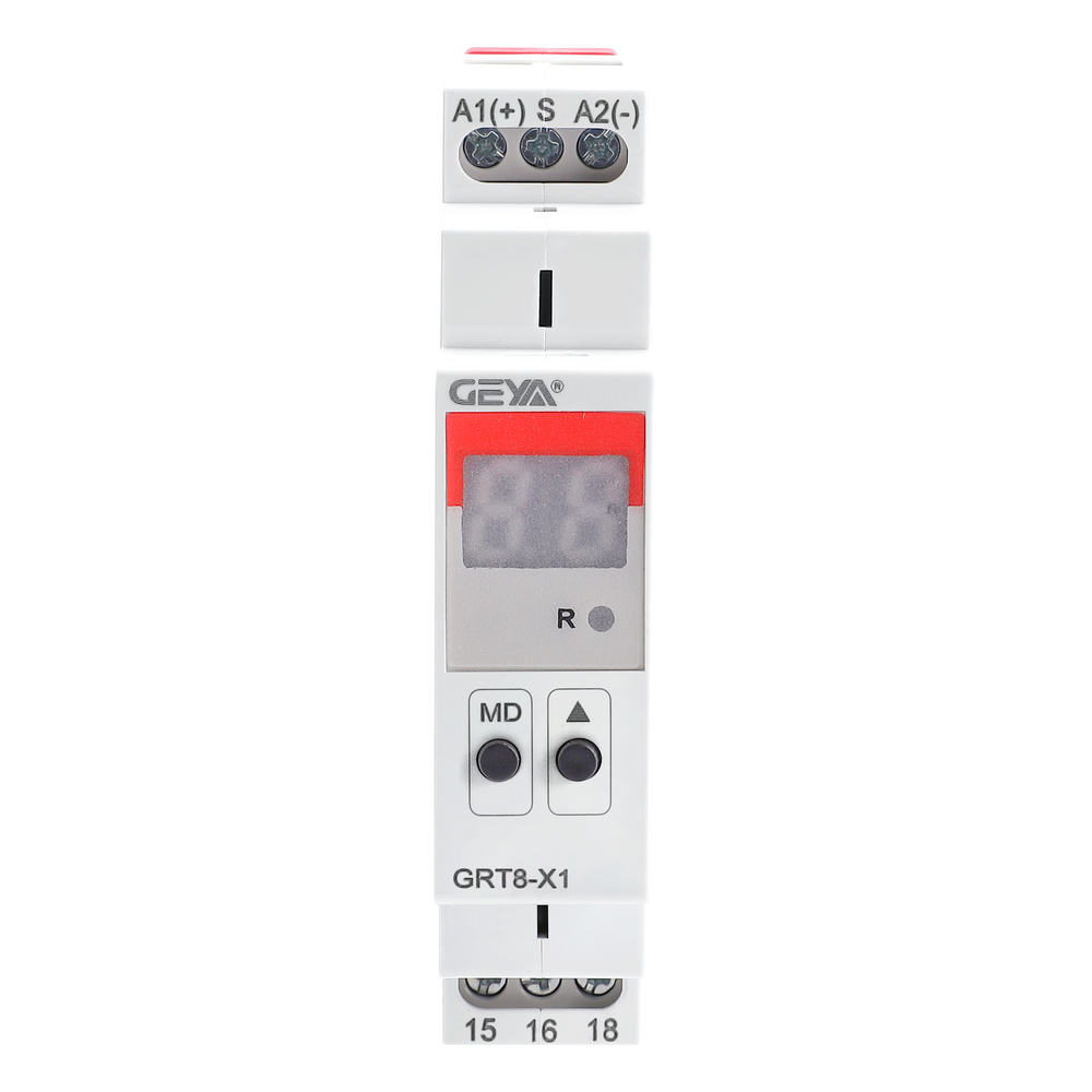 GEYA GRT8-X1-240 AC DC 12V 240V 0.1s-99day Pulse Generator Start-stop on OFF Delay Digital Setting Time Relay